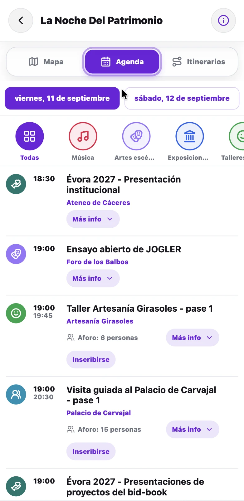 Agenda de La Noche del Patrimonio